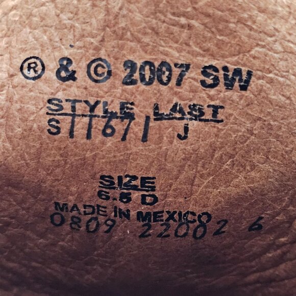 Sedona West Men's Genuine Hornback Caiman Tail Cut Cowboy Boots Tan Brown 6.5D - Picture 3 of 15